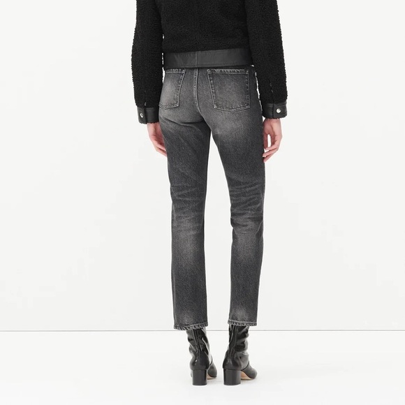 Sandro Paris Black High Waisted Straight Leg Jeans Size 38/US Size 8 - Picture 2 of 12